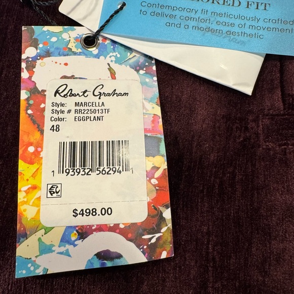 Robert Graham Velvet Blazer in Deep Burgundy - Picture 2 of 13